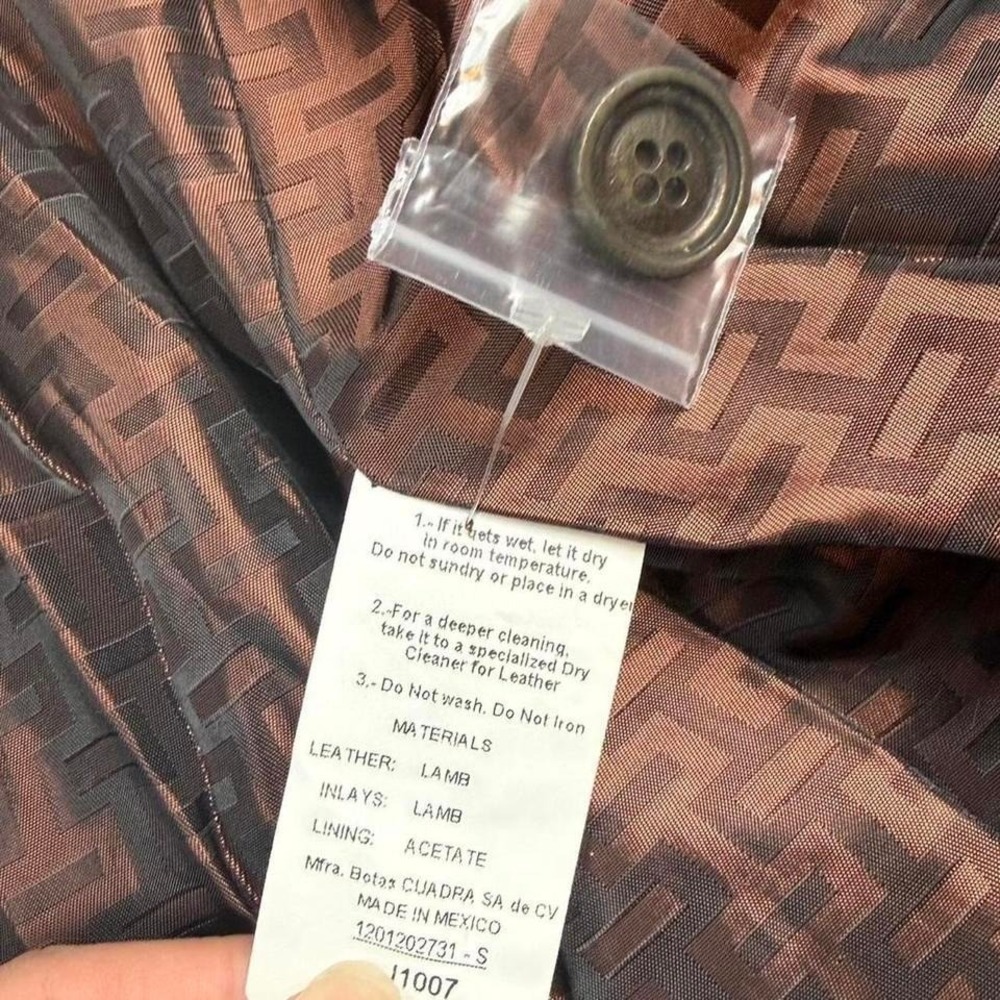Corral embossed Leather Western Jacket Size Small - Picture 5 of 8